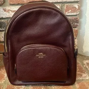 Coach | Bags | Coach Lrg Court Backpack In Cranberry | Poshmark display picture 1